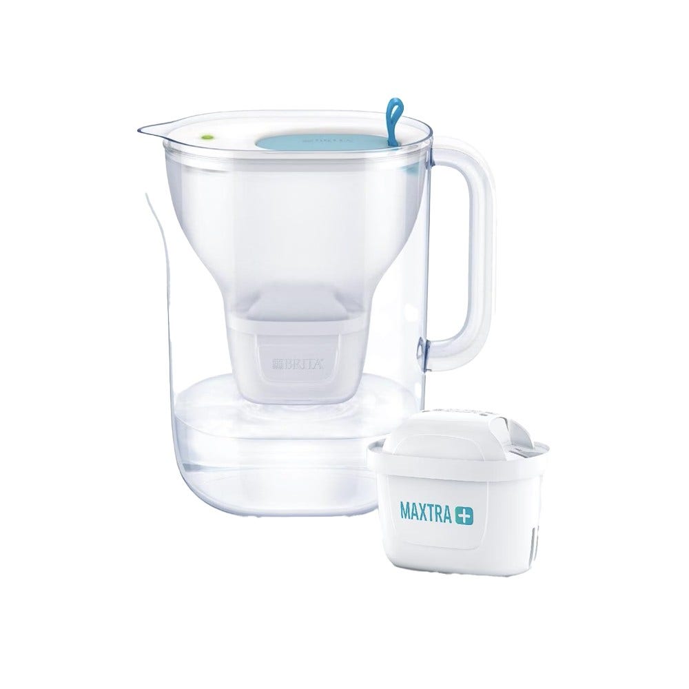 BRITA Carafe filtrante Style 2.4L Bleue + cartouche filtrante MAXTRA PRO (filtre aussi les PFAS)