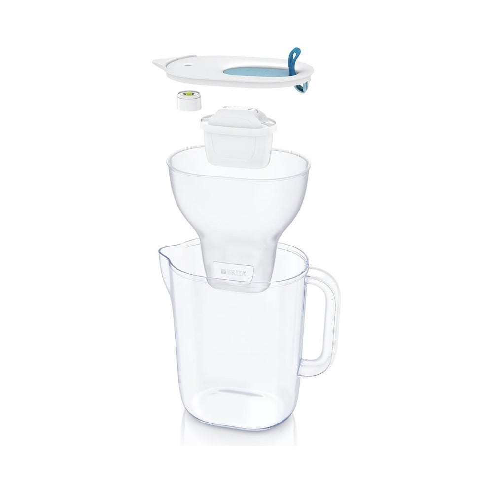 BRITA Carafe filtrante Style 2.4L Bleue + cartouche filtrante MAXTRA PRO (filtre aussi les PFAS)