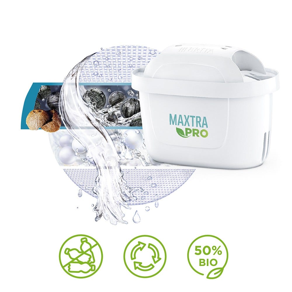 BRITA Carafe filtrante 2.4L Aluna Bleue + 13 cartouches filtrantes MAXTRA PRO (filtre aussi les PFAS)