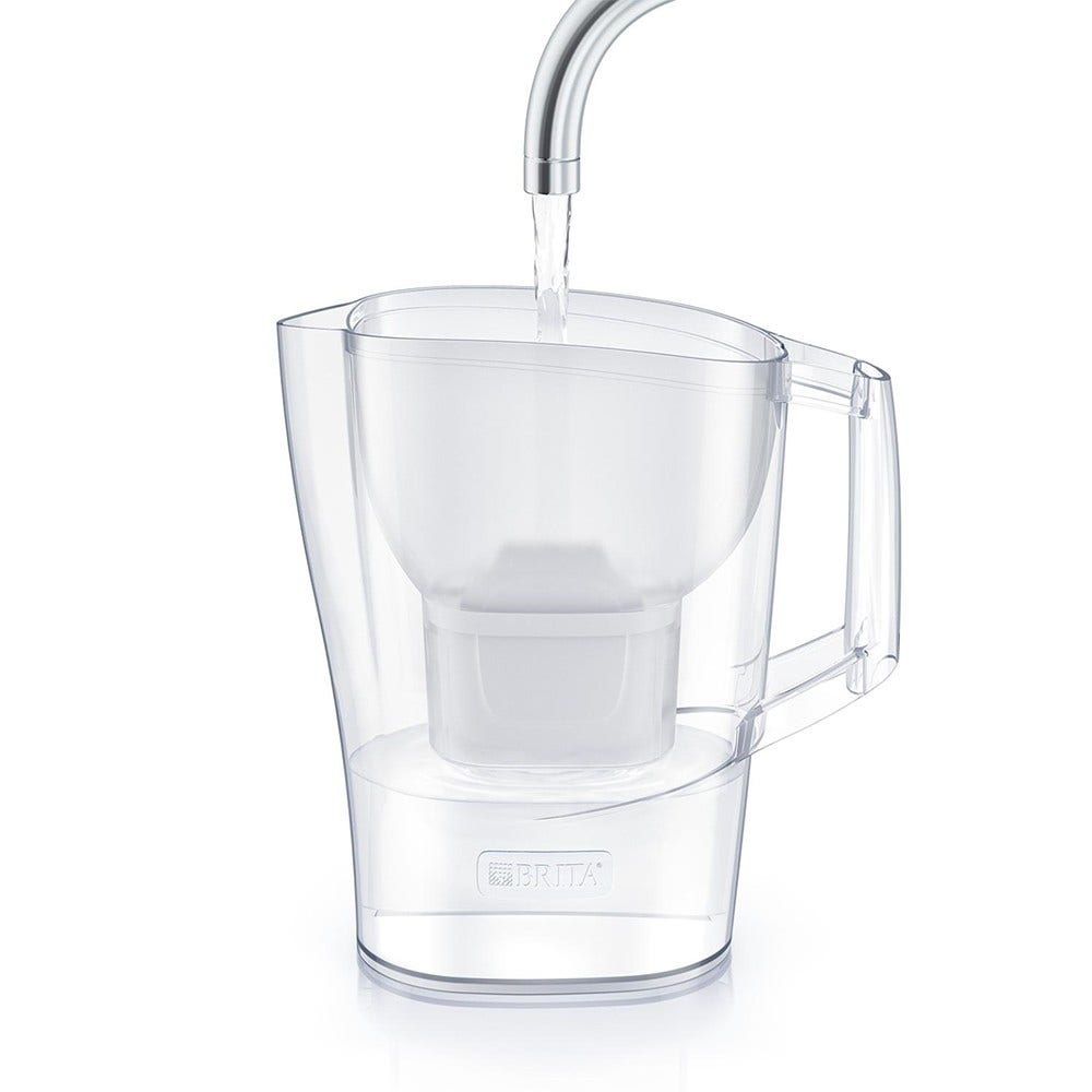 BRITA Carafe filtrante 2.4L Aluna Blanche + 7 cartouches filtrantes MAXTRA PRO (filtre aussi les PFAS)