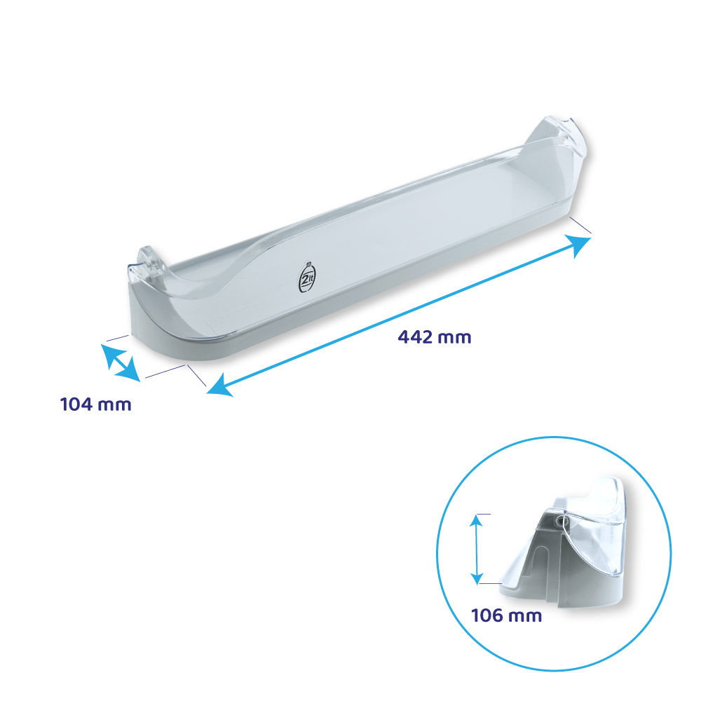 Balconnet porte bouteilles d’origine Indesit 442x104x106mm