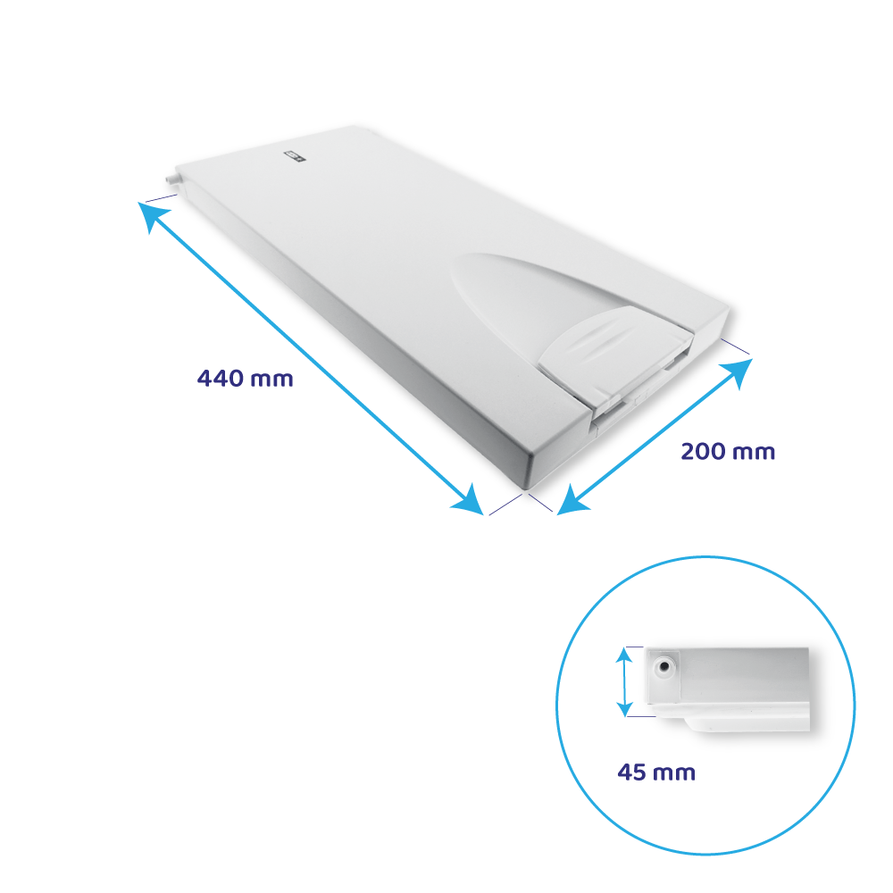 Porte de freezer d’origine Indesit 440x200mm / C00881952