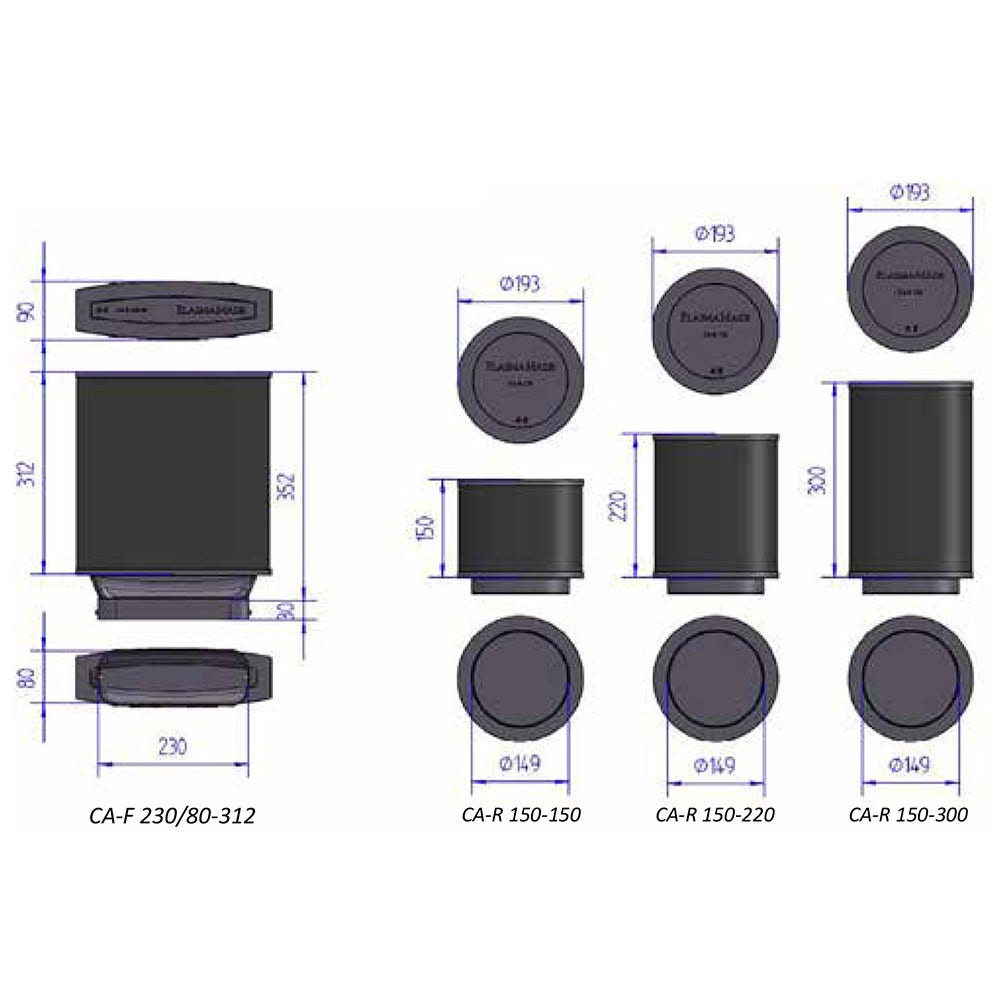 Filtre à charbon d'origine Plasmamade CA-R 150-300