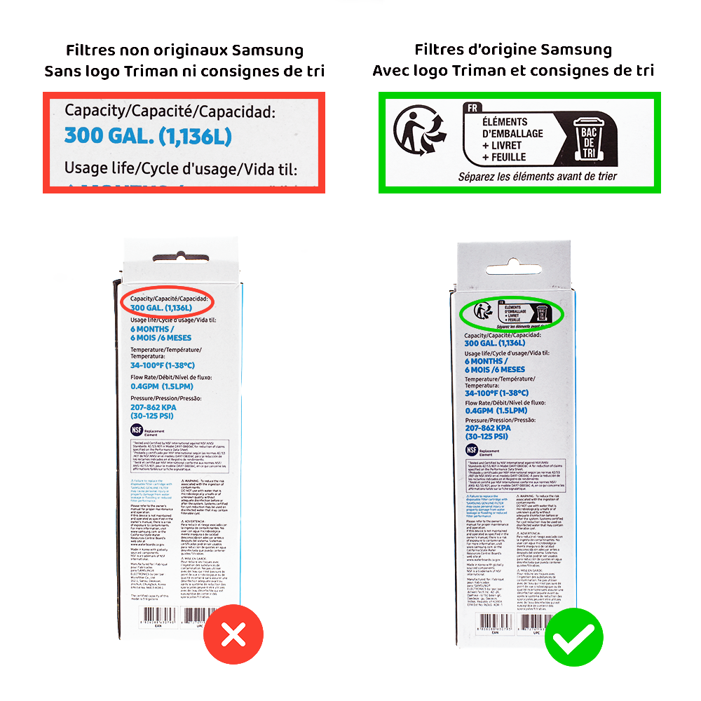 Filtre frigo d'origine Samsung HAF-QIN/EXP / DA97-17376B