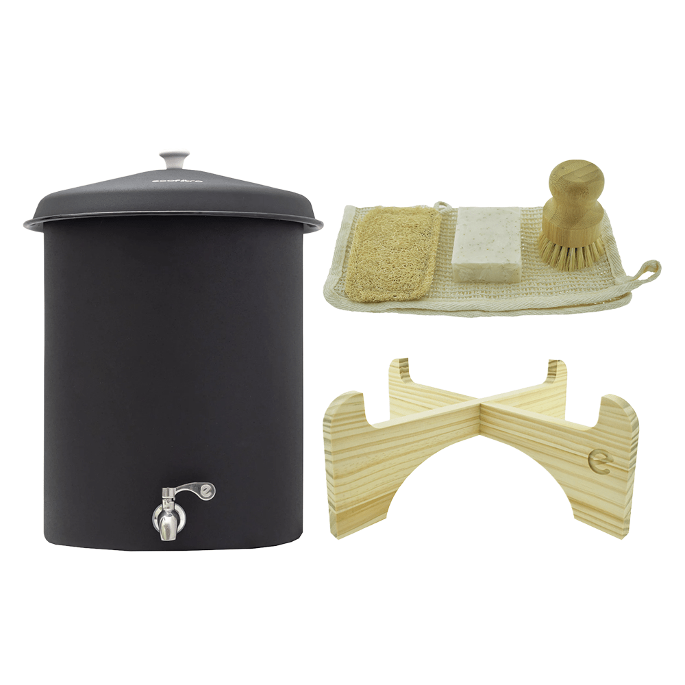 Coffret Ecofiltro 20 litres noir – Filtre à eau, Support, Kit d’entretien (filtre les PFAS)