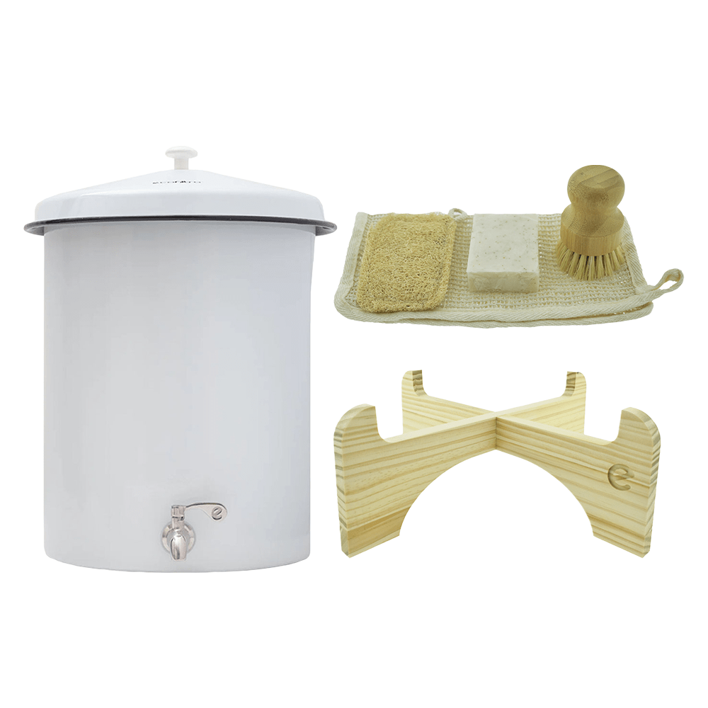 Coffret Ecofiltro 20 litres blanc – Filtre à eau, Support, Kit d’entretien (filtre les PFAS)
