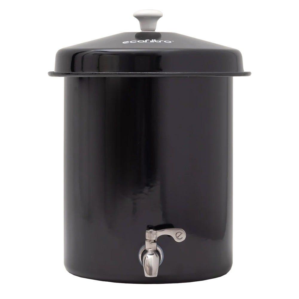 Coffret Ecofiltro 5 litres Noir - Filtre à Eau, Support, Kit d'entretien (filtre les PFAS)