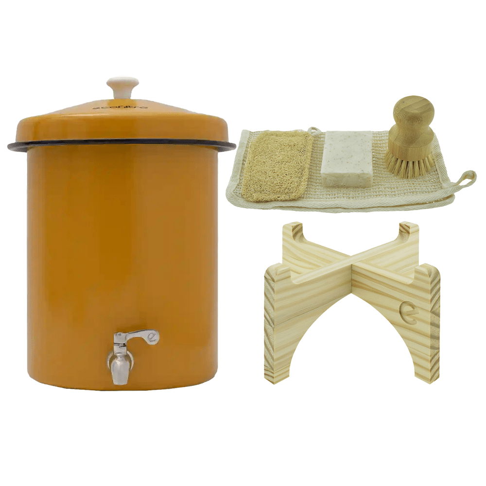 Coffret Ecofiltro 5 litres Jaune - Filtre à Eau, Support, Kit d'entretien (filtre les PFAS)