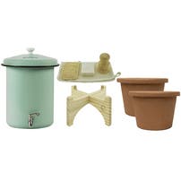 Coffret Ecofiltro 5 litres vert menthe – filtre à eau, support, kit d’entretien, 2 unités de filtration pour 4 ans.