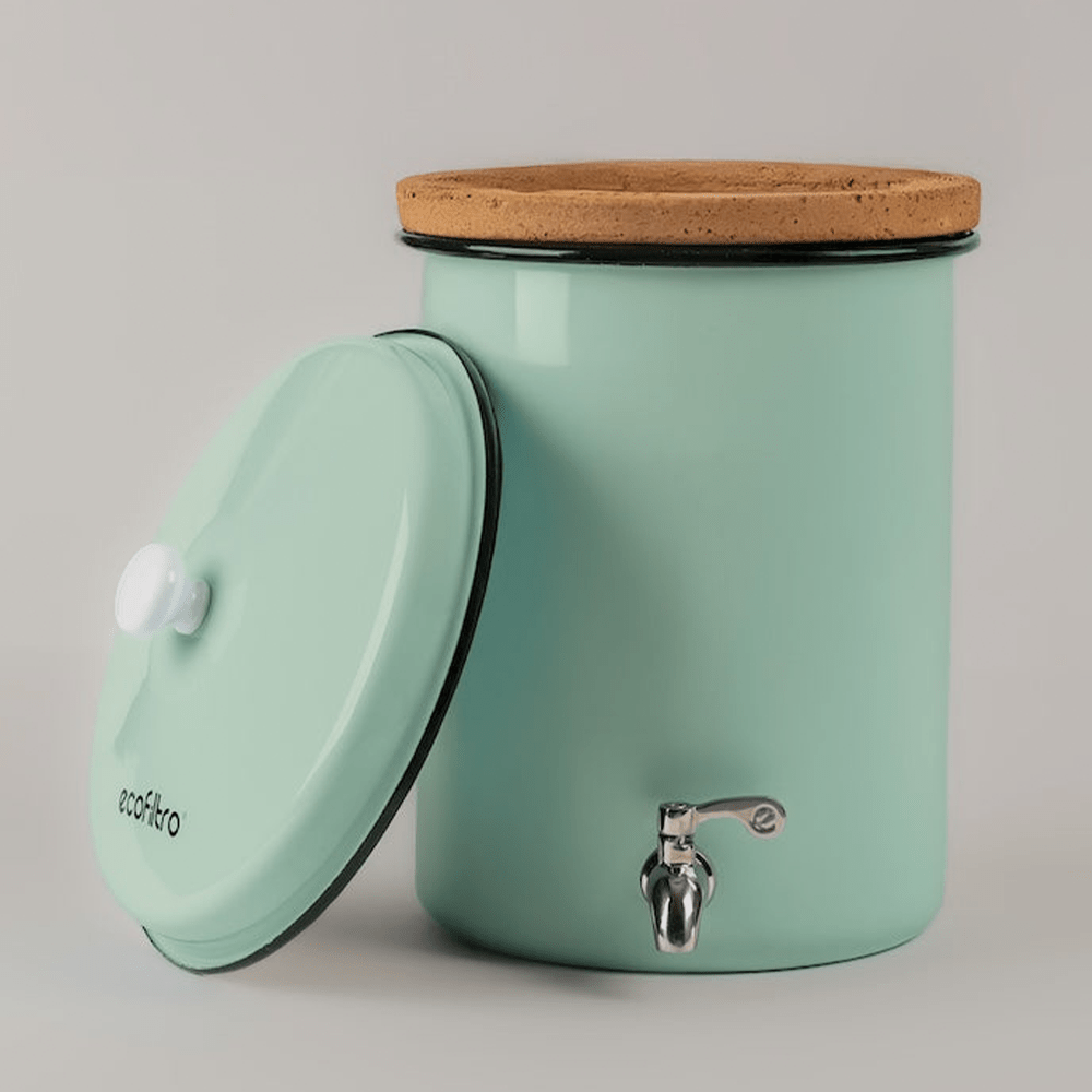Coffret Ecofiltro 5 litres Vert Menthe - Filtre à Eau, Support, Kit d'entretien (filtre les PFAS)