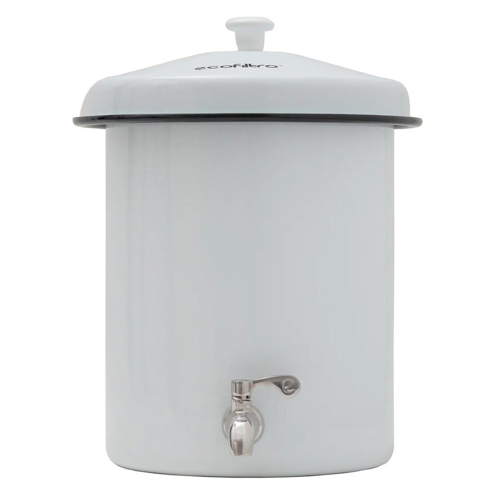 Coffret Ecofiltro 5 litres blanc – filtre à eau, support, kit d’entretien, 2 unités de filtration pour 4 ans. 