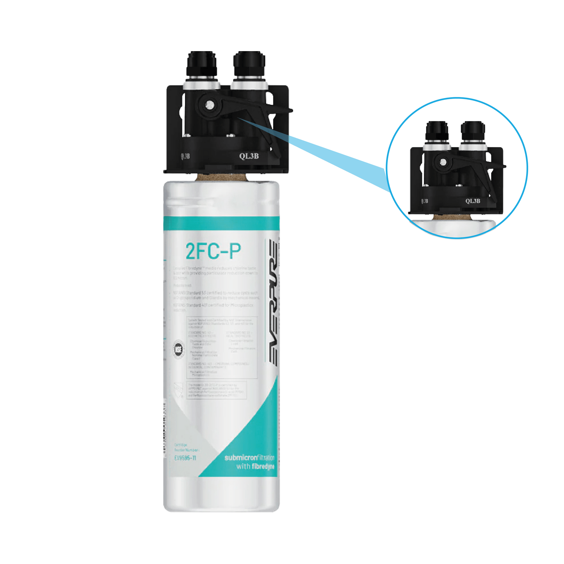 Everpure 2FC-P / EV9298-00 système de filtration - réduit PFAS, microplastiques et chlore