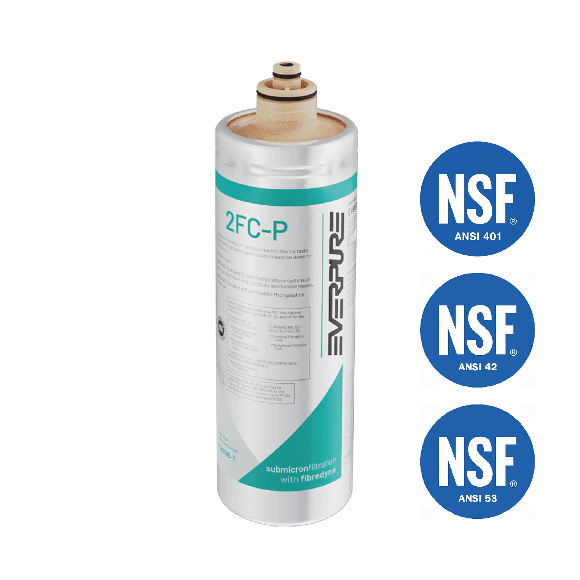 Everpure 2FC-P / EV9595-11 cartouche, réduit PFAS, microplastiques et chlore