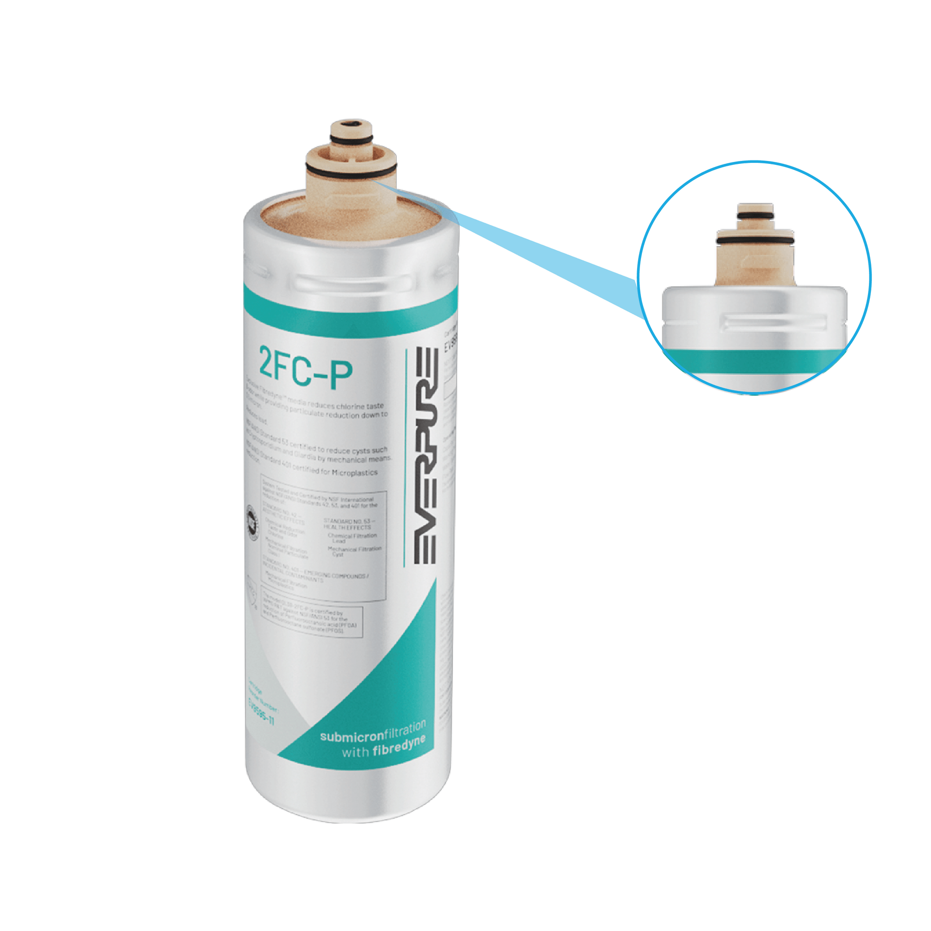 Everpure 2FC-P / EV9595-11 cartouche, réduit PFAS, microplastiques et chlore