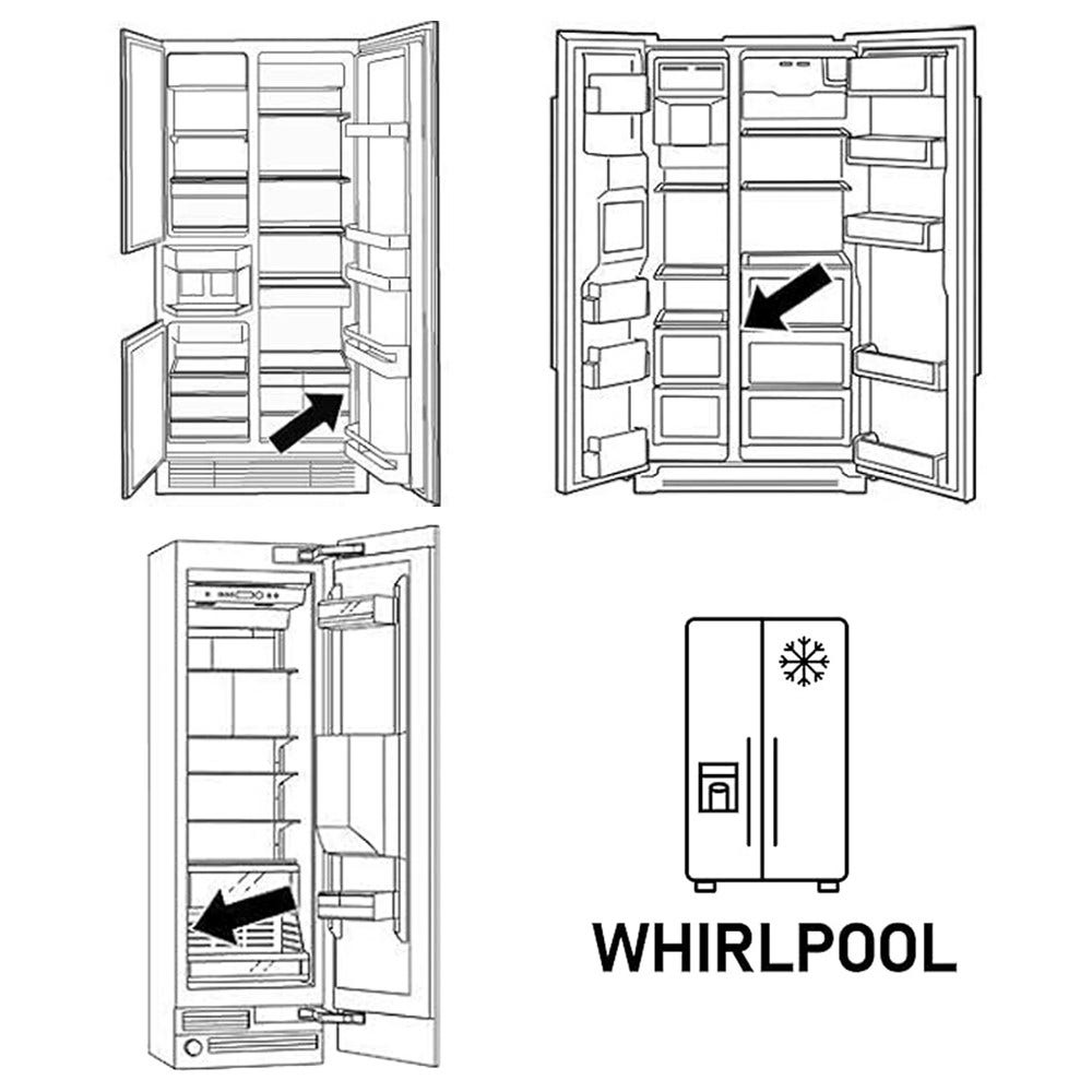Filtre frigo compatible avec Whirlpool SBS002 / SBS200P
