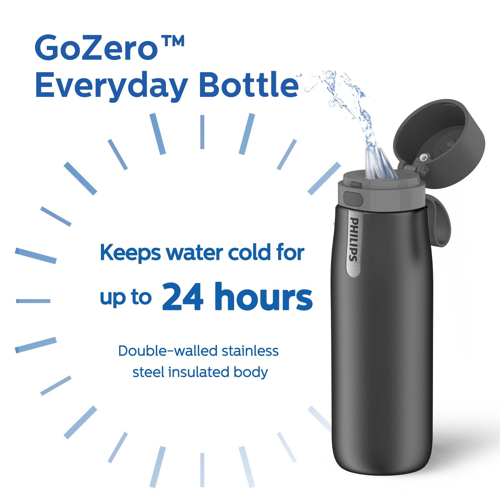  Gourde Philips GoZero Daily Isotherme (550 ml) Gris AWP2771GRR