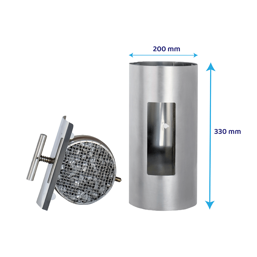 Filtre à fumée de bois ABCAT® Ø200x330mm Acier inoxydable