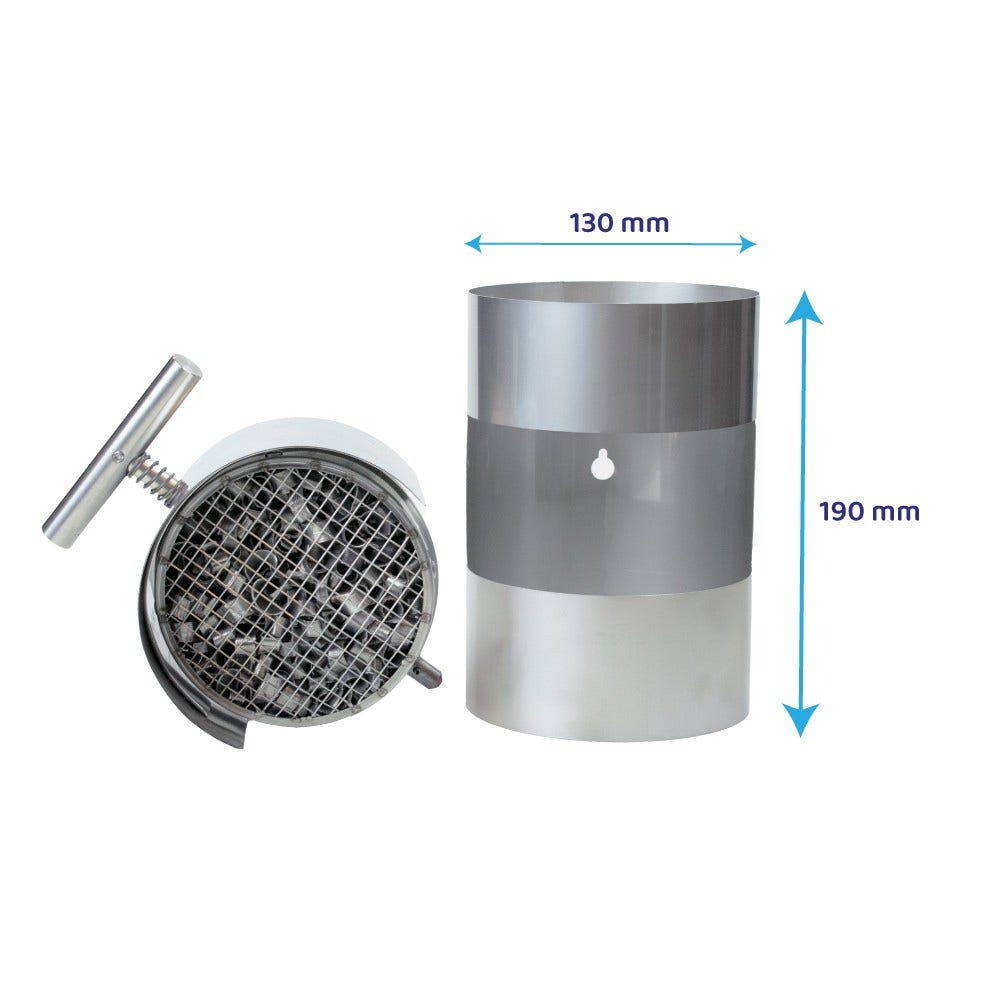 Filtre à fumées de bois ABCAT® sortie arrière Ø130x190 mm inox