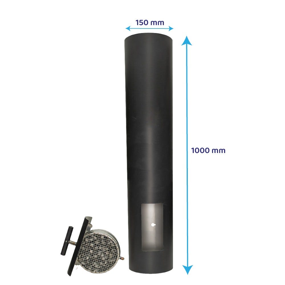 Filtre à fumée de bois ABCAT® Ø150x1000x2mm Acier inoxydable