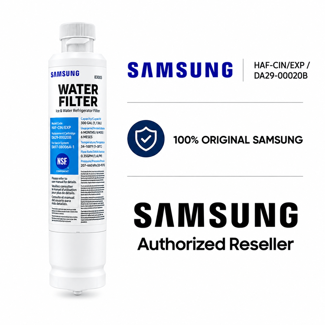 Filtre frigo d'origine Samsung HAF-CIN/EXP / DA29-00020B