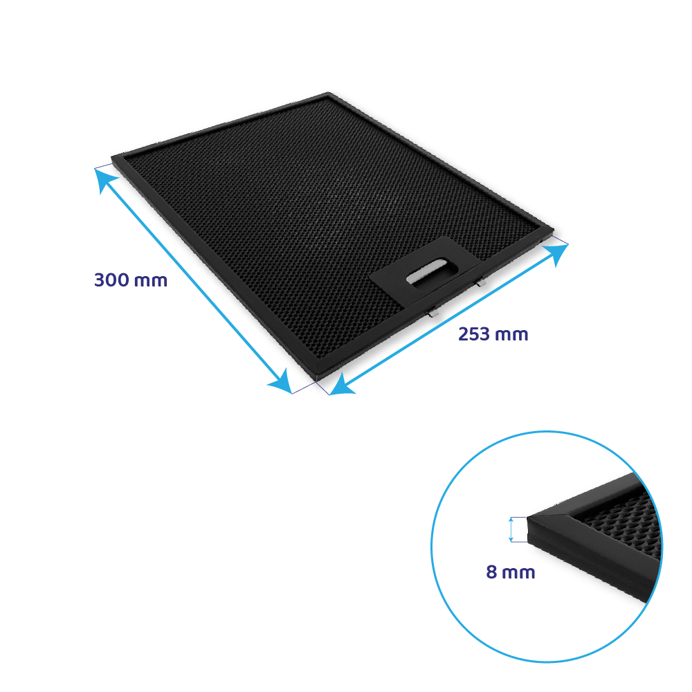 Filtre métallique Pelgrim 300x253mm HF1001 (3 pcs.)