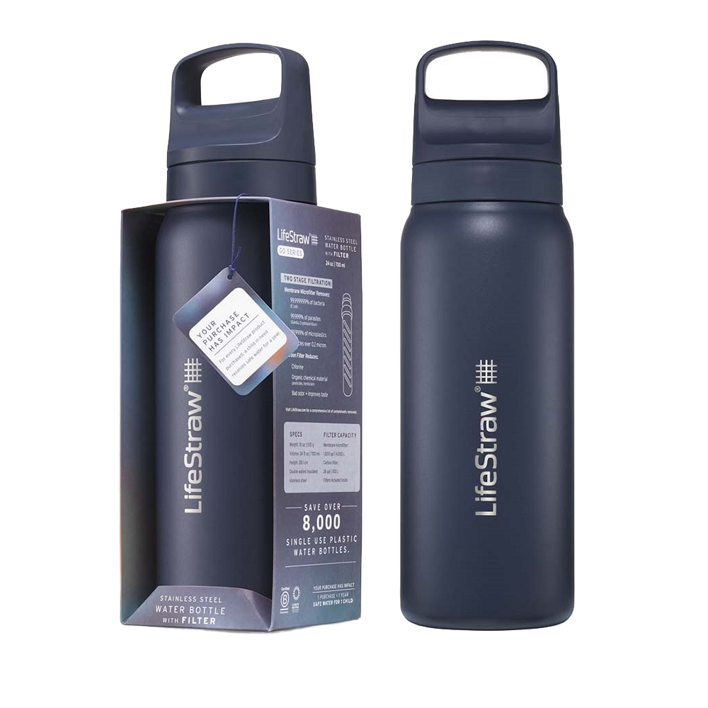LifeStraw Go 2.0 Series Bouteille isotherme en acier inoxydable Bleu océan (700 ml)
