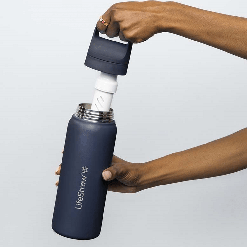 LifeStraw Go 2.0 Series Bouteille isotherme en acier inoxydable Bleu océan (700 ml)