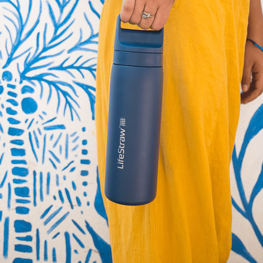 LifeStraw Go 2.0 Series Bouteille isotherme en acier inoxydable Bleu océan (700 ml)