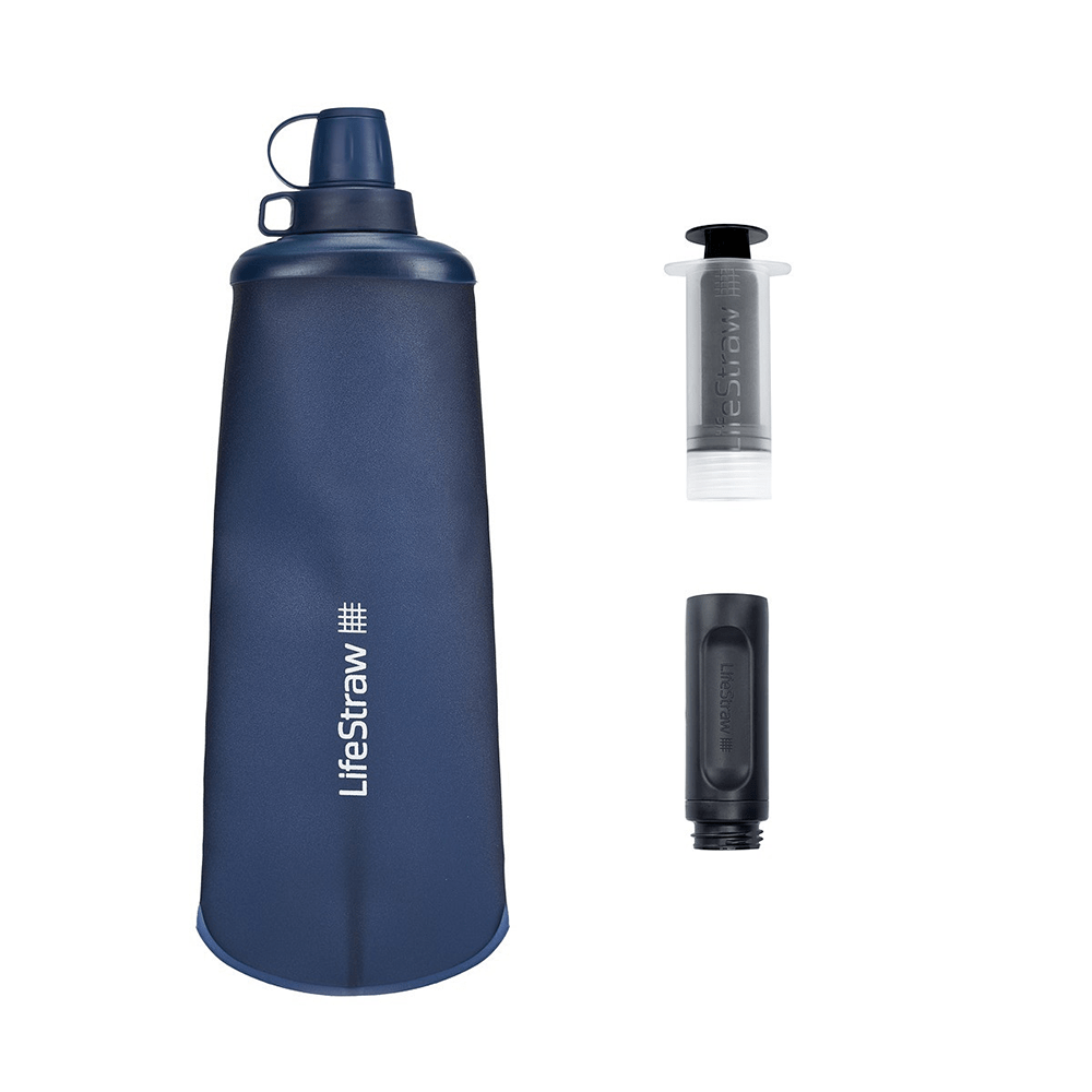 LifeStraw Peak Series Gourde Souple Pliable 1l Bleu Montagne