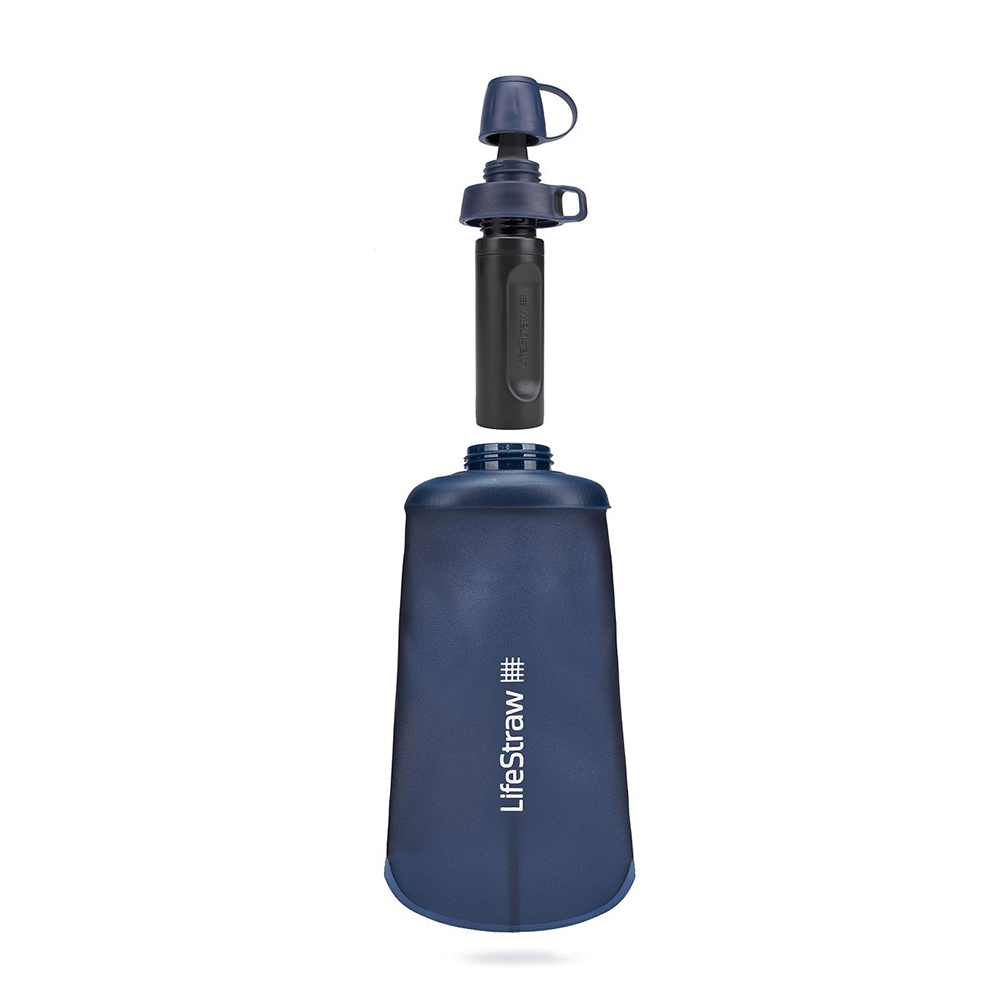 LifeStraw Peak Series Gourde Souple Pliable 650ml Bleu Montagne