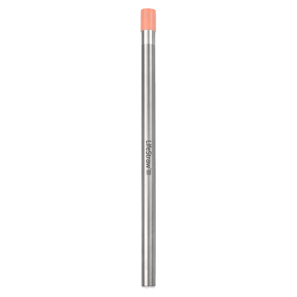 Paille Filtrante en Acier Inoxydable LifeStraw Sip– Rose Abricot