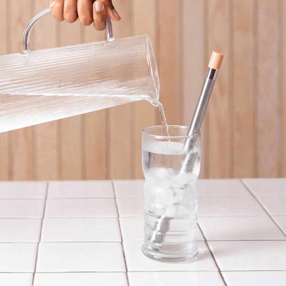 Paille Filtrante en Acier Inoxydable LifeStraw Sip– Rose Abricot
