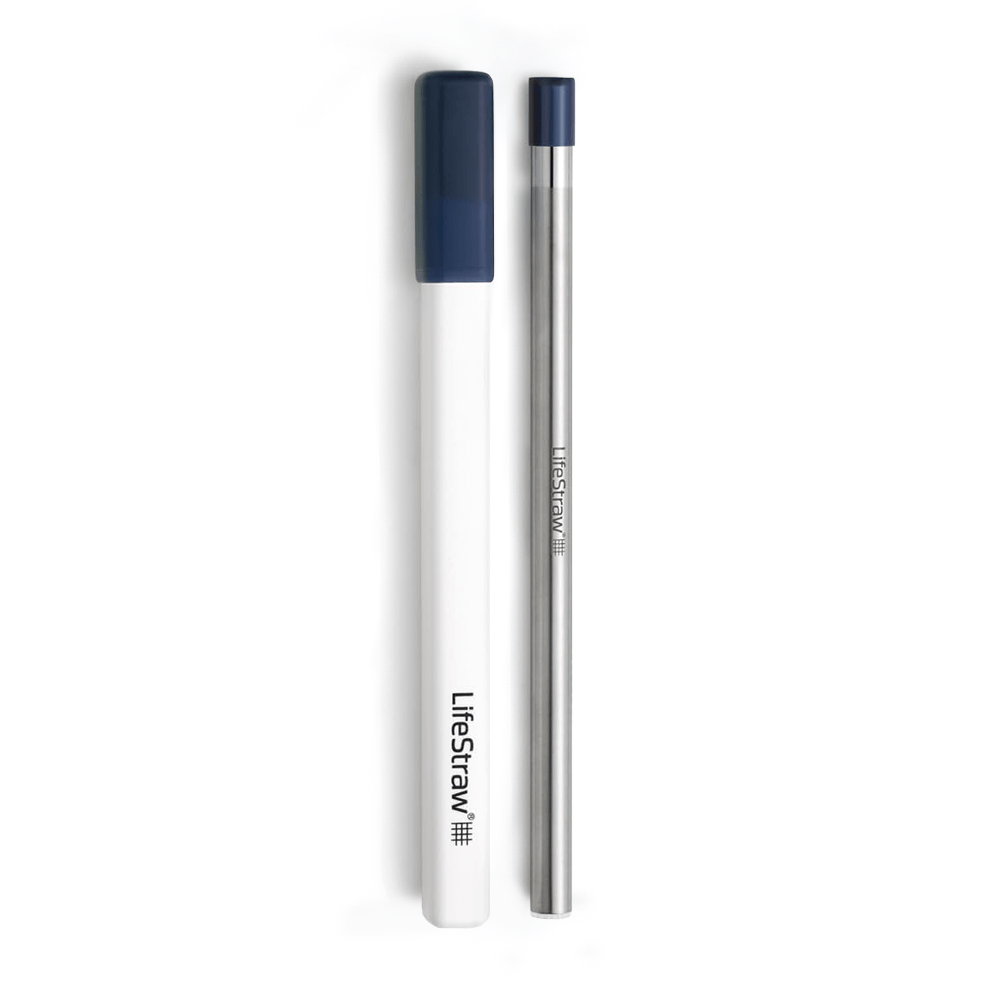 Paille Filtrante en Acier Inoxydable LifeStraw Sip– Bleu Nuit