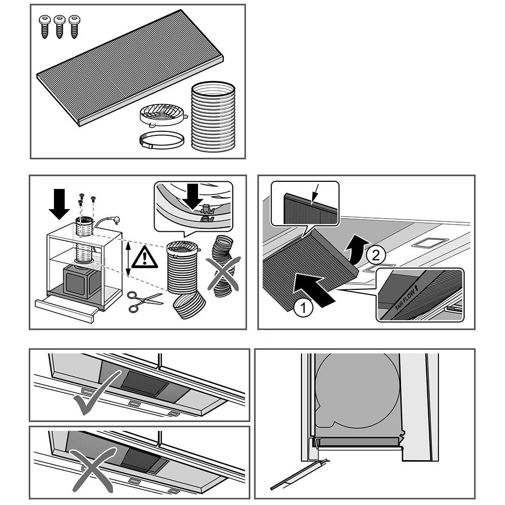 Kit de recyclage d'origine Siemens CleanAir pour LJ67BAM60 / LJ97BAM60