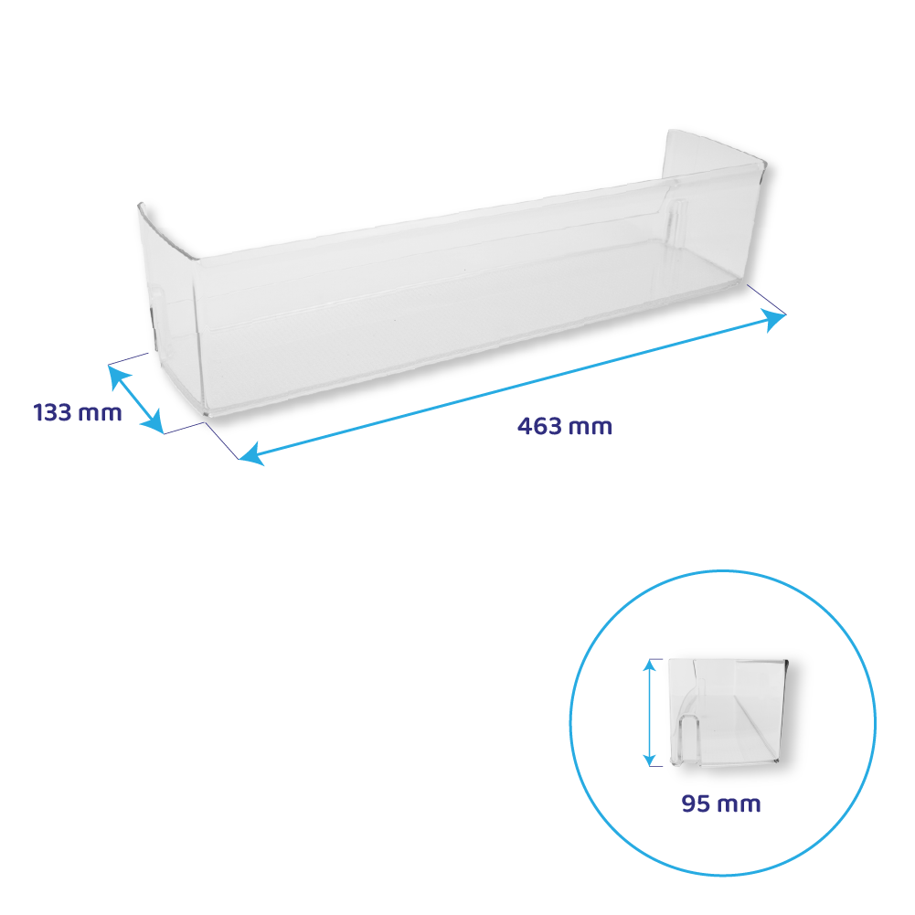 Balconnet porte bouteilles d’origine LG 463x133x95mm pour réfrigérateur