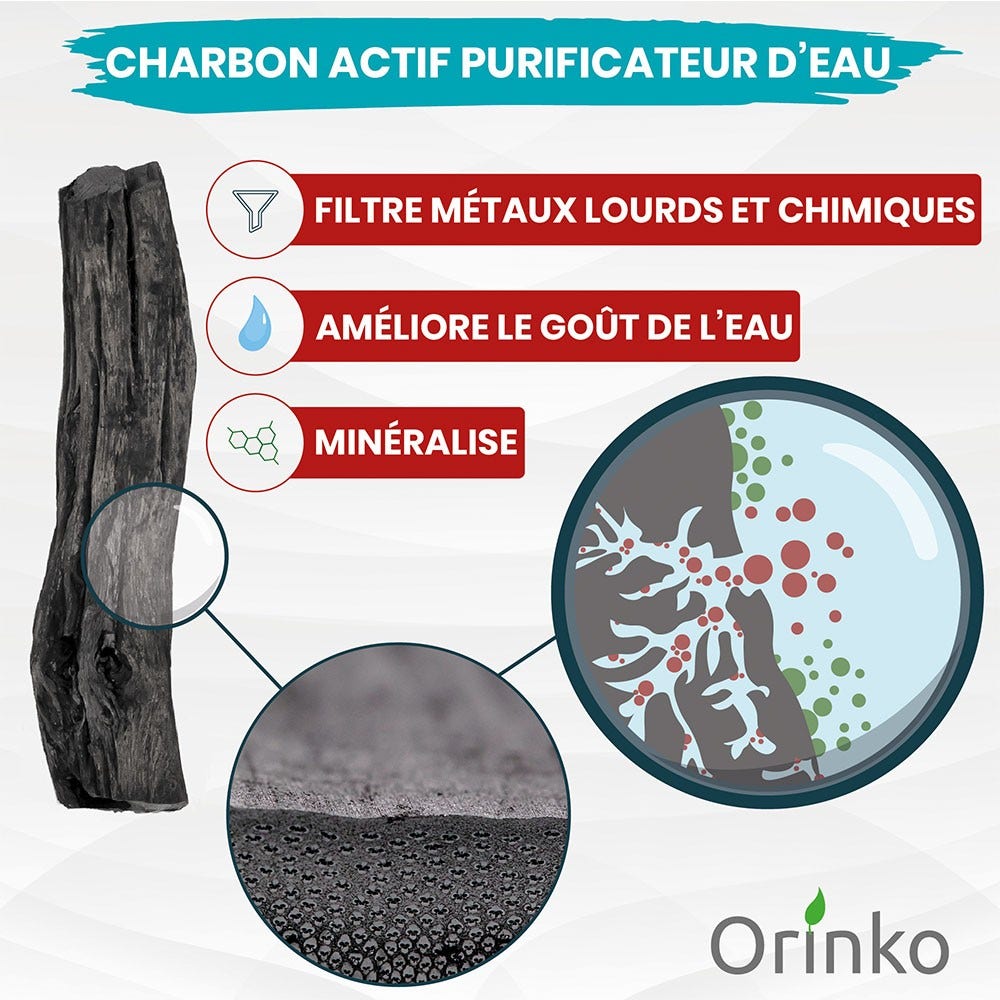 Charbon actif de purification (5pcs) Binchotan Japonais de Kishu Bio Authentique (Certifié)