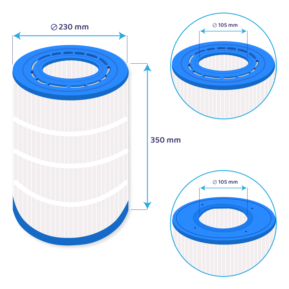 Filtre pour spa STA-RITE Posi-Flo II PTM50 / 50TX / WC108-562SX