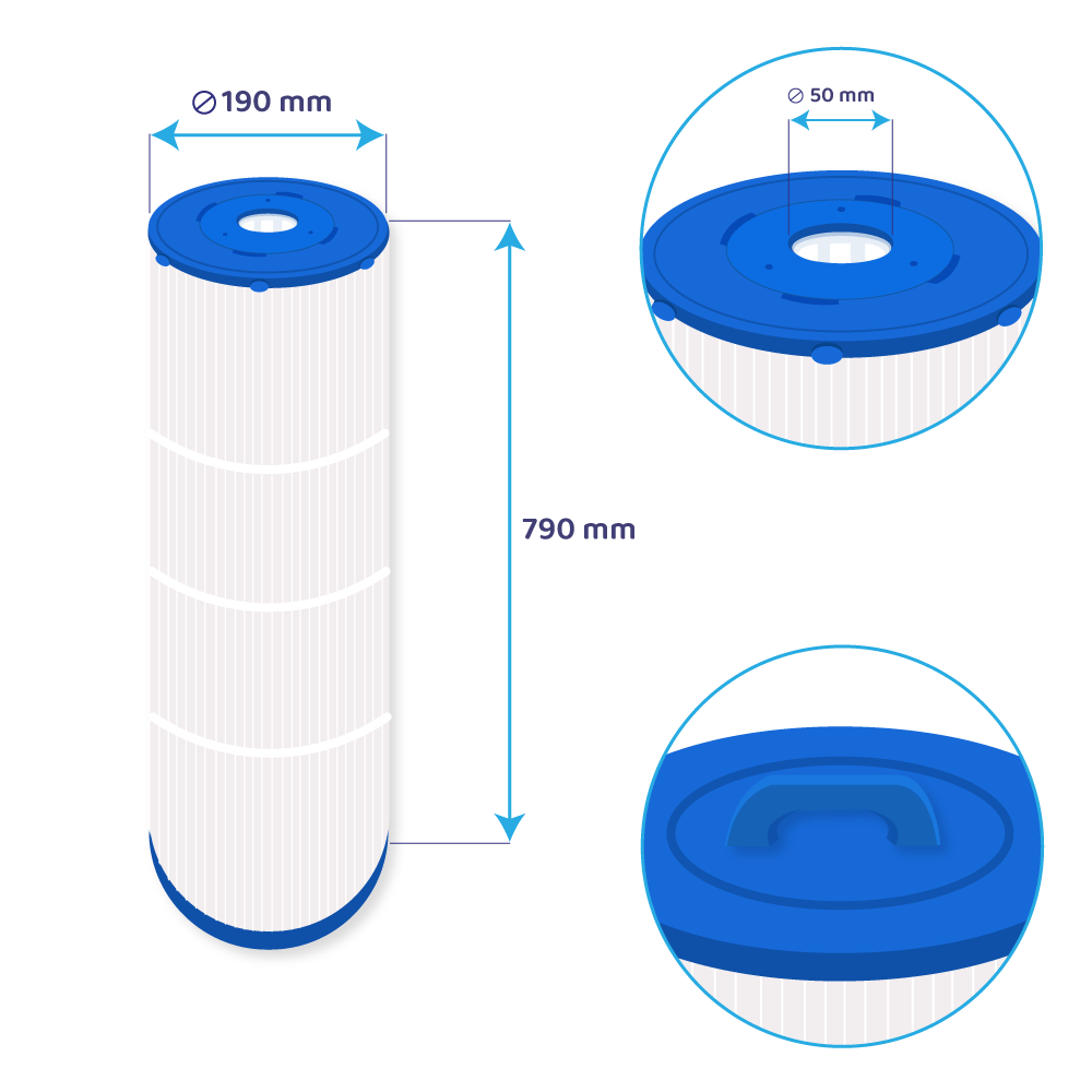 Cartouche compatible Weltico C7 pour piscine 