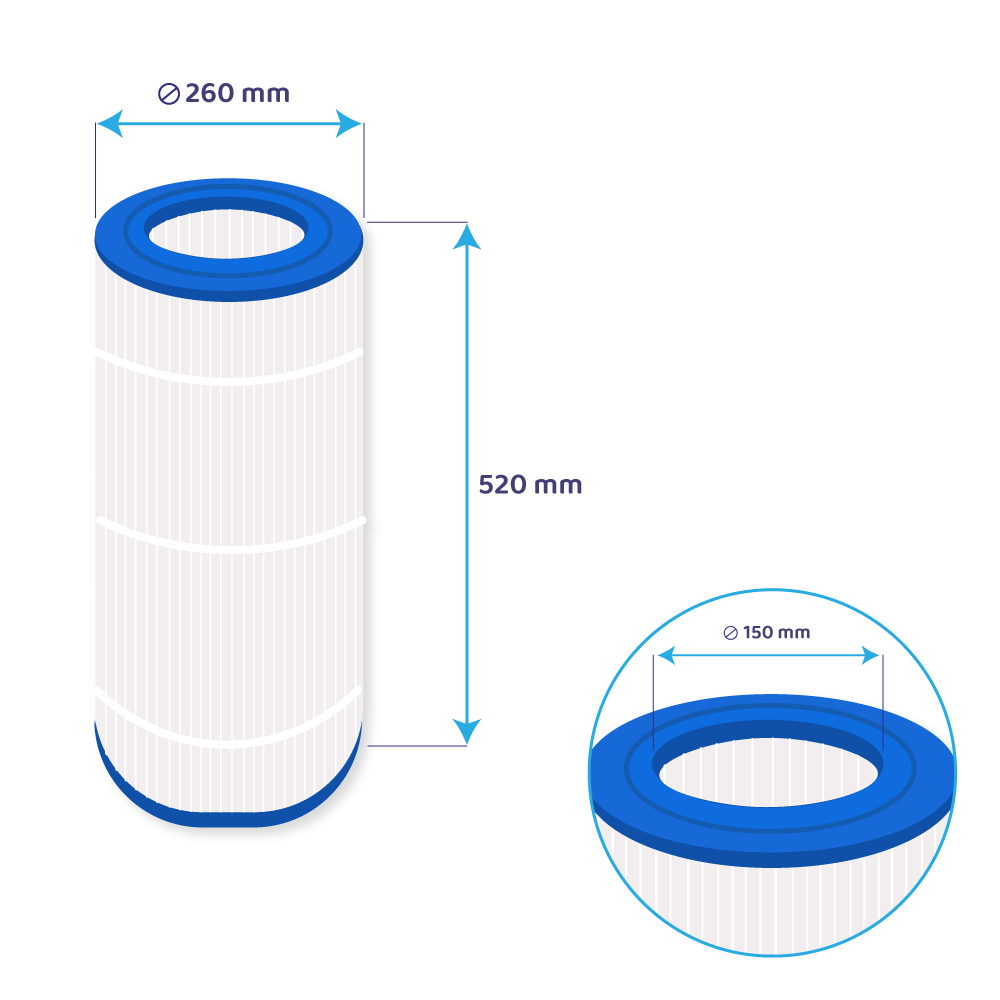 Filtre Waterair CFR100 / WFR100 / PJ100 pour piscine par Darlly