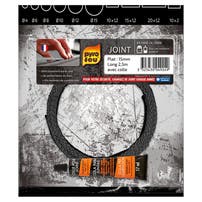 Joint Noir Pyrofeu Plat 15x1,2mm, longueur 2,5m, avec colle
