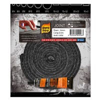 Joint Noir Pyrofeu Rond diam 4mm, longueur 2,5m, avec colle