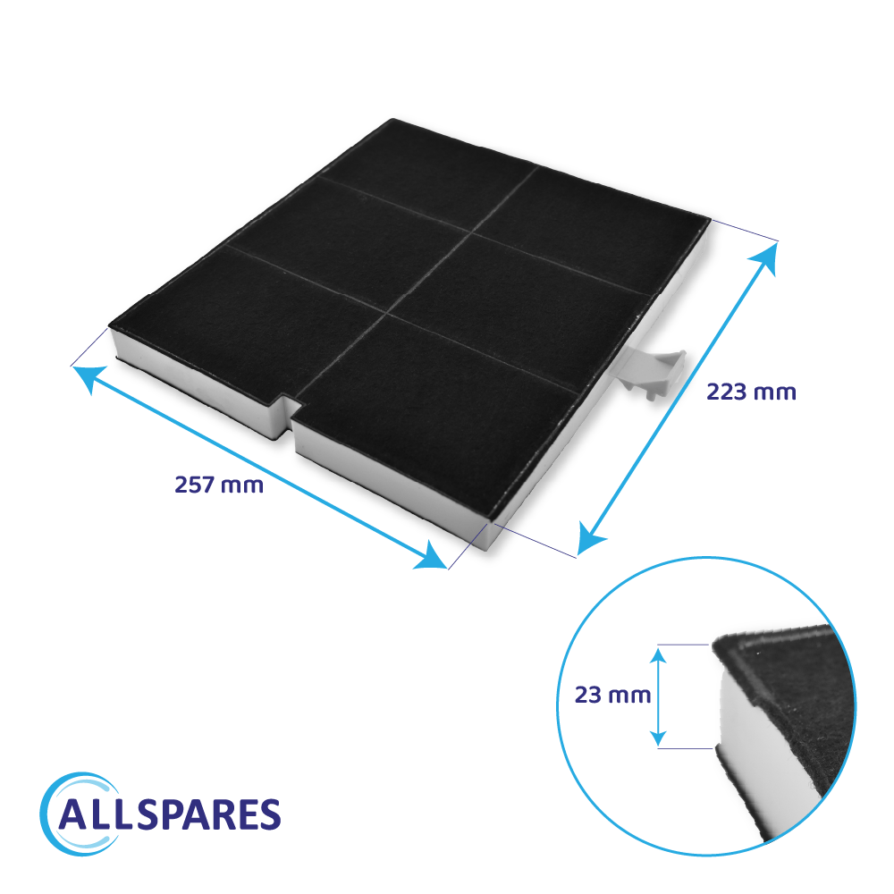 Filtre à charbon Viva 361047 / 00361047 par AllSpares