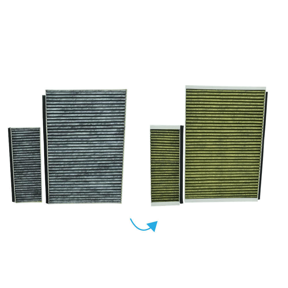 Filtre à charbon (2pcs) convient pour Junker CleanAir Plus 11041790