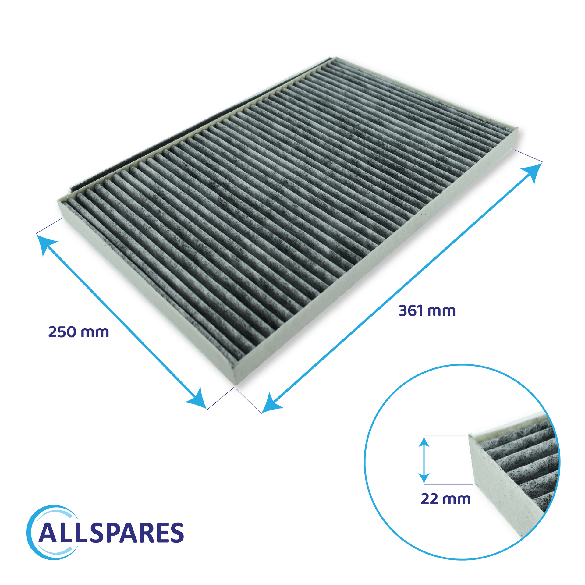 Filtre à charbon (2pcs) convient pour Bosch CleanAir Plus 11041790 / DWZ0AK0A0