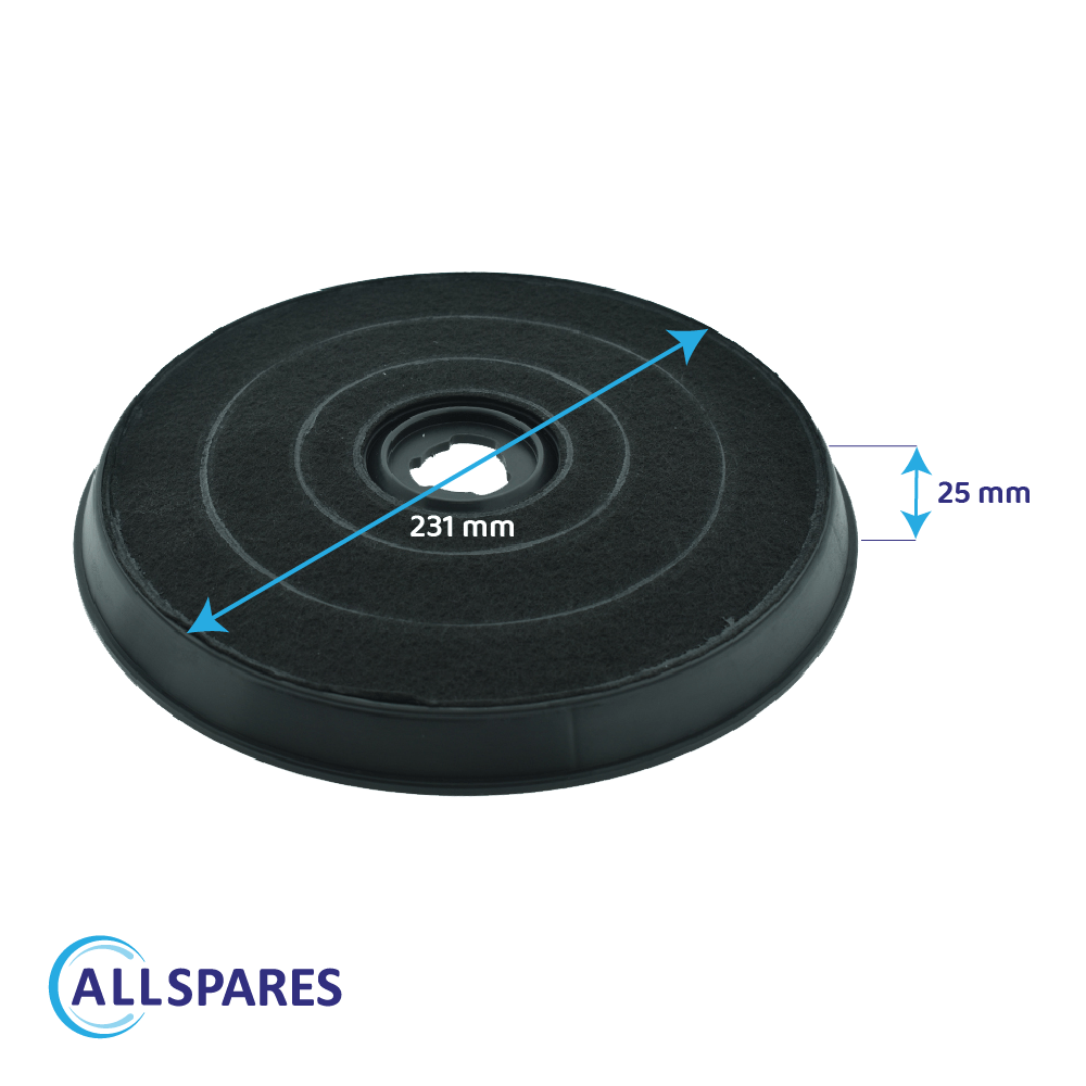 Filtre à charbon Hotpoint-Ariston Type E233 / FAC519 par AllSpares