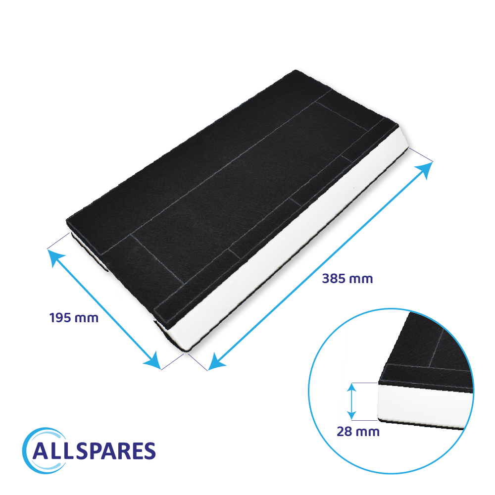 Filtre à charbon Gaggenau KF280002 / 00434229 par AllSpares