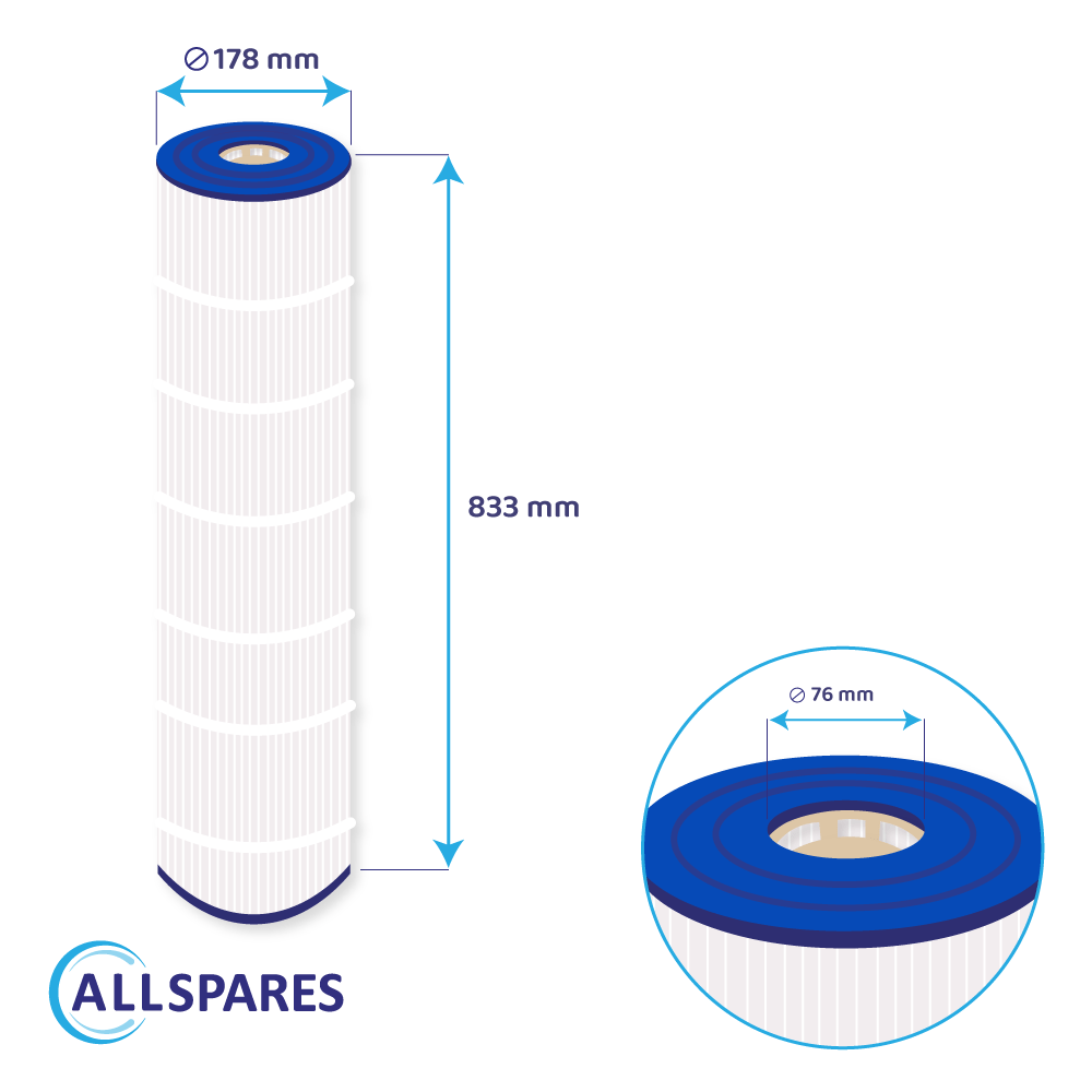Filtre compatible avec Poolex ThinClear 530 / PF-TCR530 / TCR530 / ThinClear Multi