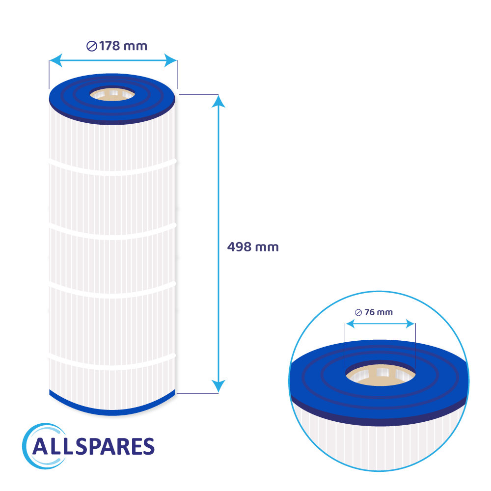 Filtre compatible avec Hayward SwimClear CX580XRE / CX580RE / C3020 / C3025 / C3030 pour piscine