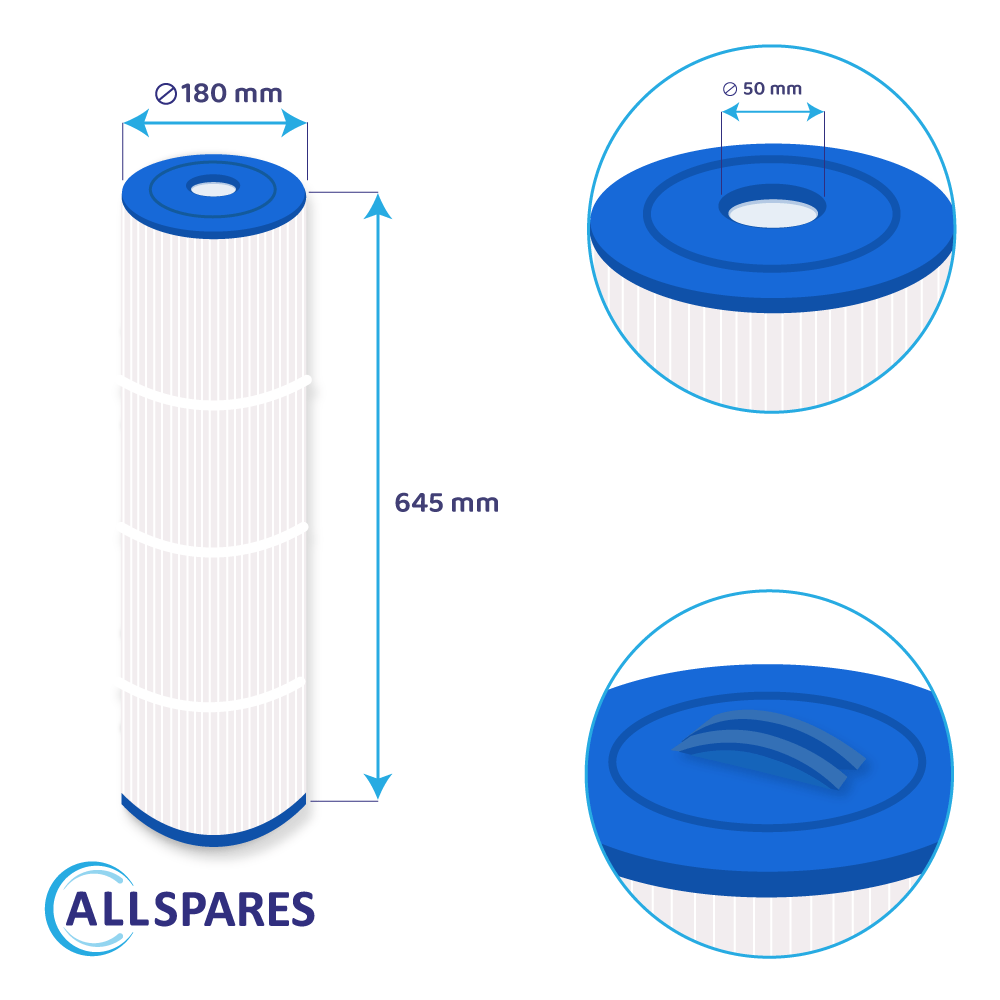Filtre compatible avec Weltico C6 / 62616 pour piscine