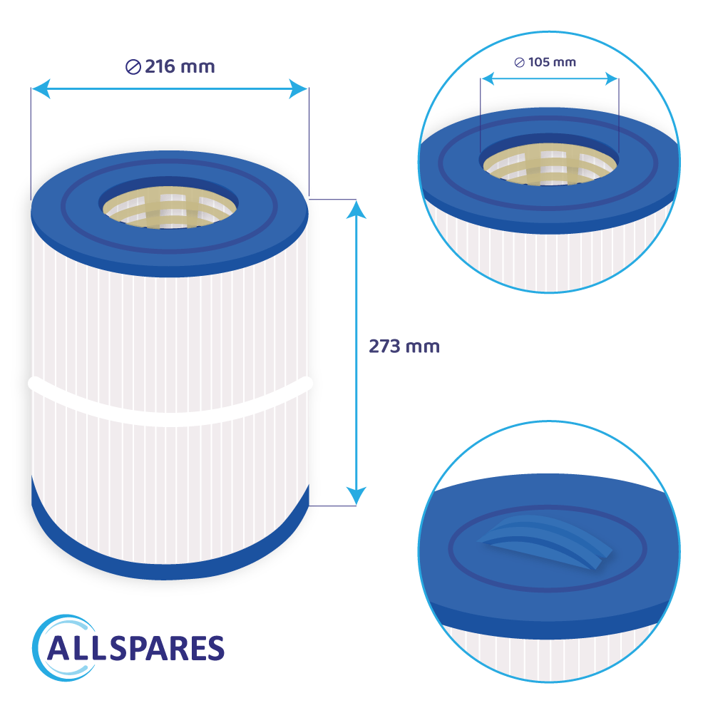 Filtre compatible avec Hayward CX400RE / PA40SF / C-8340 / FC-1295